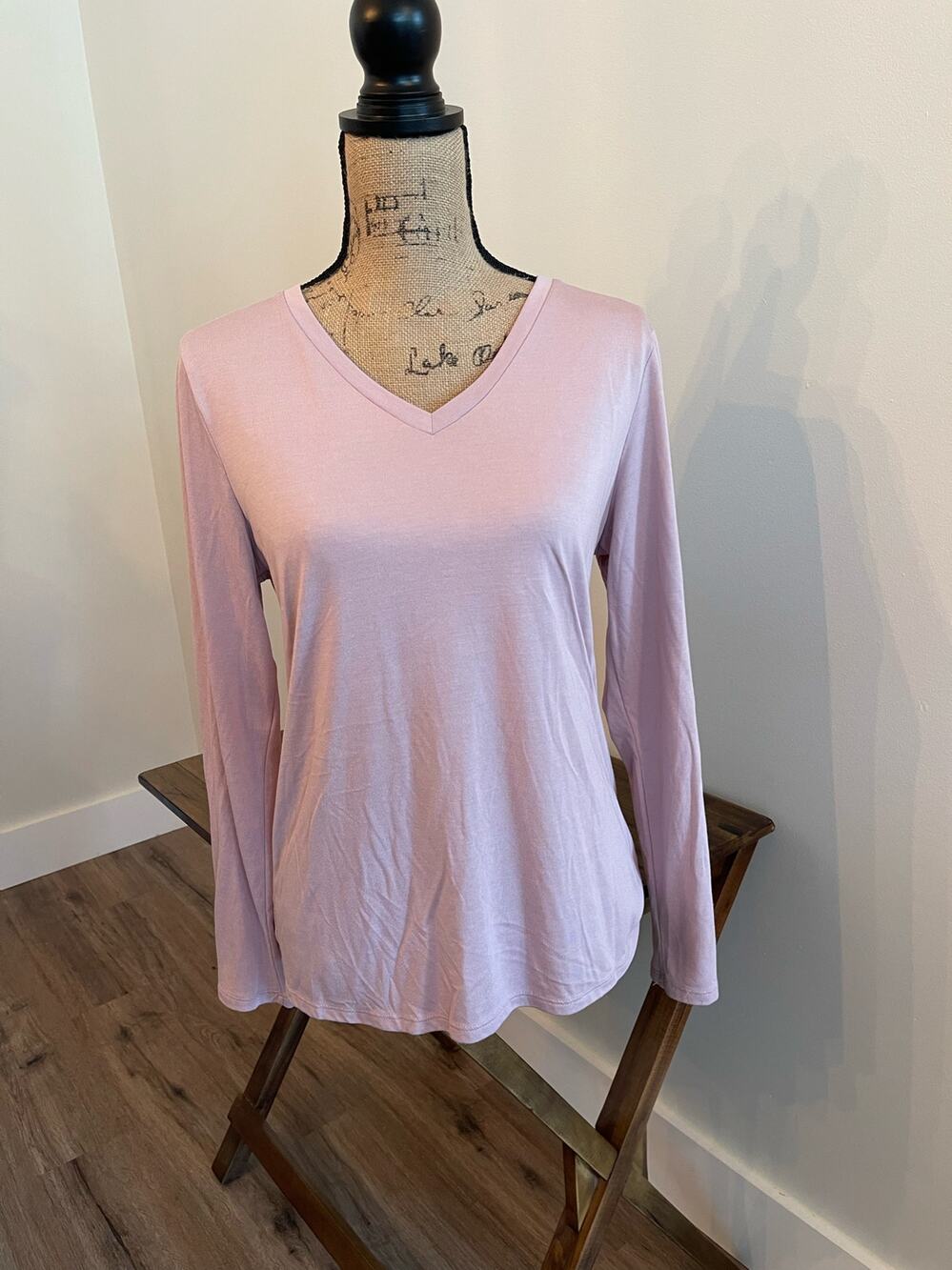Femme by Tresics Pink Long Sleeve Shirt Size Large